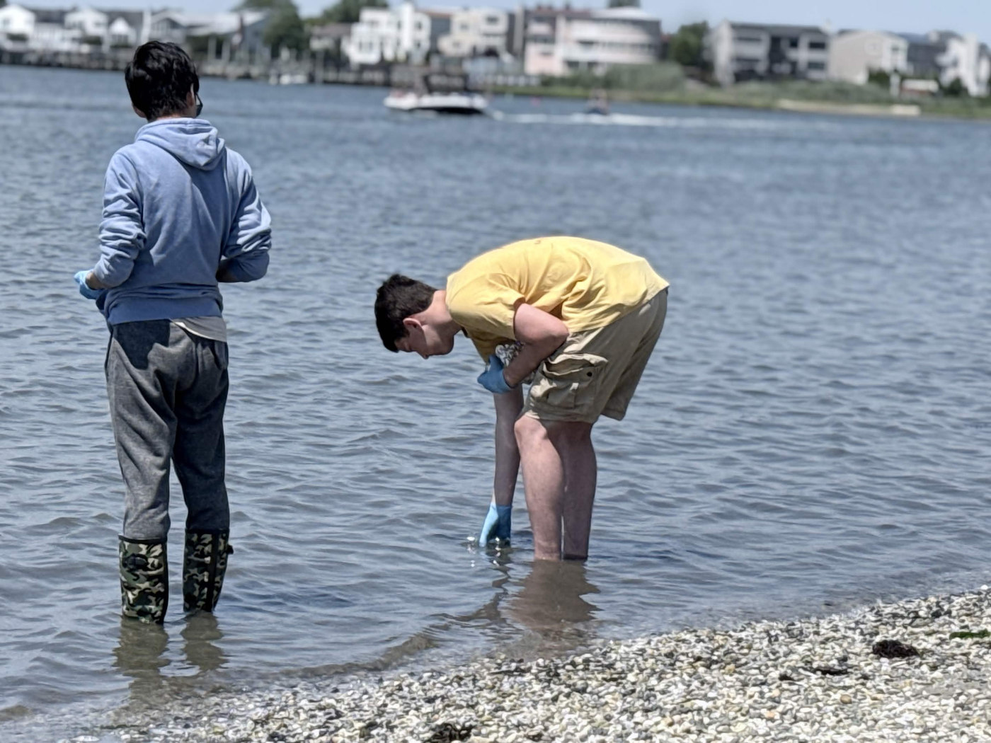 Collecting paired samples at the shoreline